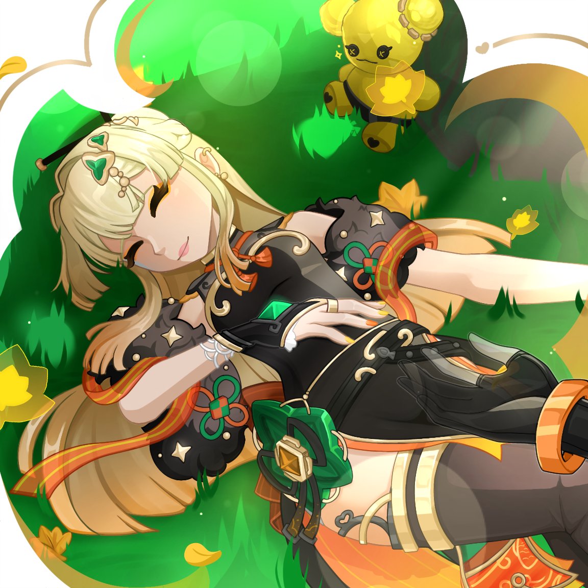 varickarts's tweet image. Happy Birthday, Fengbao 1/2 #GenshinImpact #Ocs
Uhhmm just five more minutes, please... Oh, hi Narvii! I almost forgot i was with you, this place is soo relaxing, managing the spiritual world takes a lot of effort. Can I take another nap?