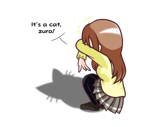 Today's Maru - Day 443  maru made a cat shadow  