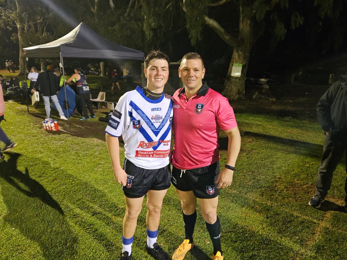 Guy (@adelaiderampage) on Twitter photo South Adelaide Bulldogs & Central Districts Roosters are NRLSA foundation clubs. They also played last night, 50th year anniversary
Bulldogs won 30-16. The son of former Ram Kelso McEwan scoring a try on 1st grade debut
Can we pls share this history
<a href="/NRL_Bulldogs/">Canterbury-Bankstown Bulldogs</a> <a href="/PhilGould15/">Phil Gould</a> South Adelaide Bulldogs & Central Districts Roosters are NRLSA foundation clubs. They also played last night, 50th year anniversary
Bulldogs won 30-16. The son of former Ram Kelso McEwan scoring a try on 1st grade debut
Can we pls share this history
<a href="/NRL_Bulldogs/">Canterbury-Bankstown Bulldogs</a> <a href="/PhilGould15/">Phil Gould</a>