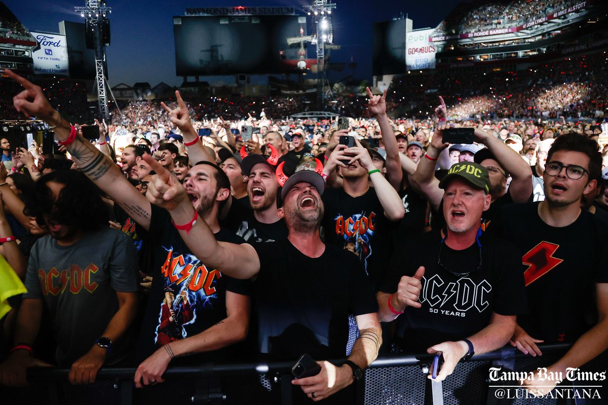 Us photographers tried to get Brian and Angus in the same frame, but they mostly stayed apart during the three songs we were allowed to shoot. 

We did get like 10 seconds of them near each other and fired away! 

Very fortunate to be able to photograph these rock and roll