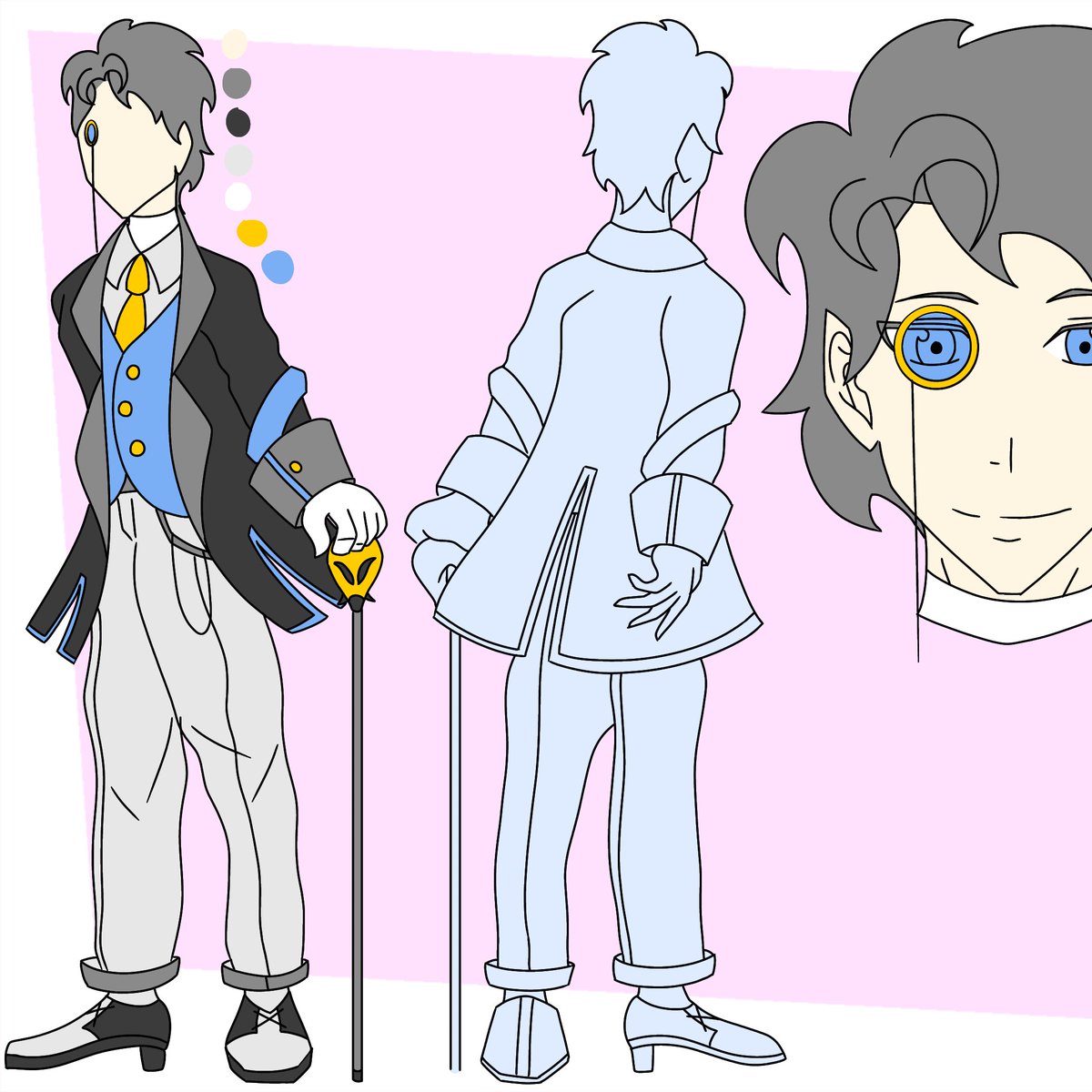 Breiter24's tweet image. Casi sábado pero traigo diseño nuevo. Dwaine, la máquina pensante del equipo
.....
....
...
..
.
#modelsheet #oc #endpage #digitalart #ibispaint