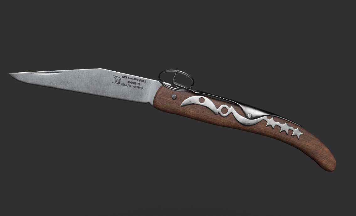 تم الانتهاء من تصميم سكينة okapi knife.