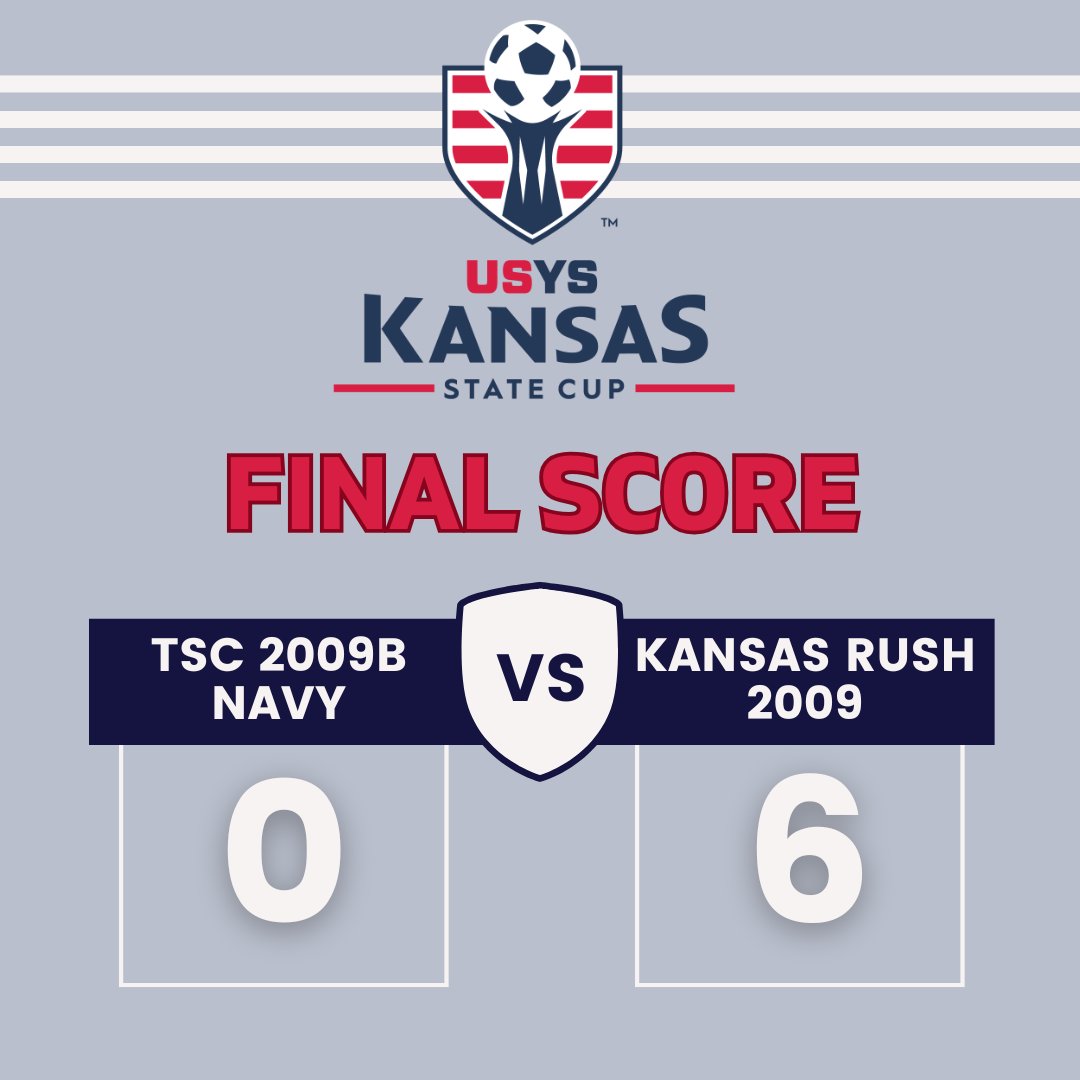 KSYouthSoccer's tweet photo. 16U Boys final score from Kansas State Cup⚽🏆 https://t.co/kPuMNFjJxG