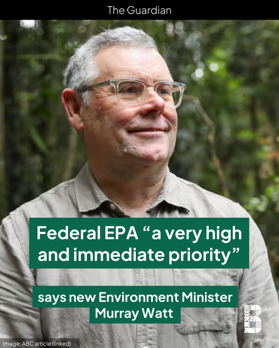 Biodiversity Council (@biodivcouncil) on Twitter photo It's good to see our new federal Environment Minister <a href="/MurrayWatt/">Senator Murray Watt</a> is focused on getting an EPA up and running.
It is also critical that we see the creation of national environmental standards, which was the critical innovation in the Samuel review.
We look forward to working It's good to see our new federal Environment Minister <a href="/MurrayWatt/">Senator Murray Watt</a> is focused on getting an EPA up and running.
It is also critical that we see the creation of national environmental standards, which was the critical innovation in the Samuel review.
We look forward to working