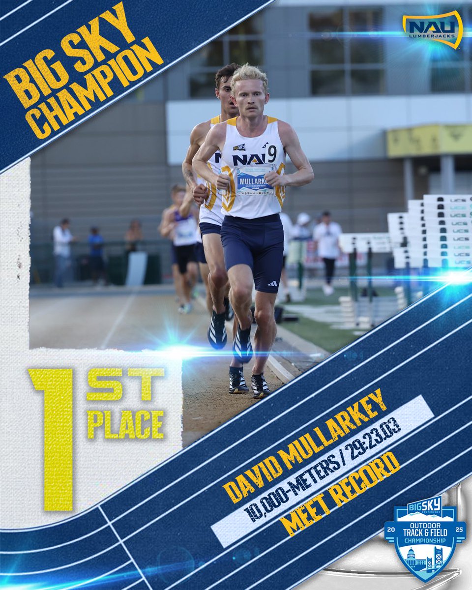 Take a bow, David Mullarkey!

The 10k champ breaks a 35-year-old meet record to win 🥇! 

#RaiseTheFlag | #BigSkyTF