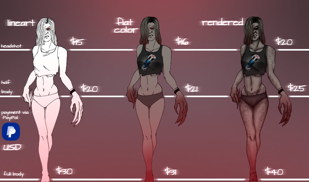 t3chzombie's tweet image. Updated commission sheet cuz the last one sucks, they still open will always be
Hehhe
