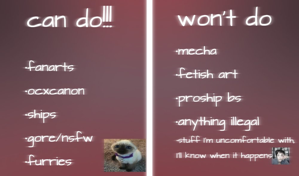 t3chzombie's tweet image. Updated commission sheet cuz the last one sucks, they still open will always be
Hehhe