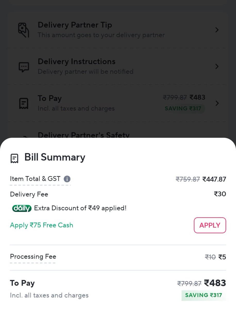 swapnil90's tweet photo. I am have membership of zepto daily then it is showing me delivery charges? It's just no use of membership @ZeptoNow #cheating #looting #scamming #swiggyinstamart https://t.co/5mZl1azzxd