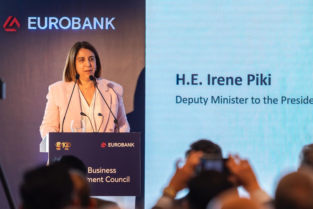 PikiIrene's tweet photo. 📌 Honoured to represent President @Christodulides at the launch of the India–Greece–Cyprus Business & Investment Council (IGC) in Limassol 🇮🇳🇬🇷🇨🇾.

🤝This new trilateral platform sends a clear message: 🇨🇾Cyprus is not standing still. We are moving — with purpose, with allies, with a vission.

Thank you Mr. Sanjay Tugnait, President & CEO, Fairfax Digital Services @FairfaxData for the inspiring speech: Digital Democracy in Action.

#IGC #CyprusIndiaGreece #BrainGain #KnowledgeEconomy #DigitalTransformation #GlobalTalent  #IMEC #InnovationHub 
____________________________________

📌 Με ιδιαίτερη χαρά εκπροσώπησα τον Πρόεδρο της Δημοκρατίας @Christodulides στα εγκαίνια του India–Greece–Cyprus Business & Investment Council (IGC) στη Λεμεσό 🇮🇳🇬🇷🇨🇾.

🤝 Η νέα αυτή τριμερής συνεργασία στέλνει ένα ξεκάθαρο μήνυμα:🇨🇾 Η Κύπρος δεν μένει στάσιμη. Προχωρά — με σύμμαχους, με σχέδιο και όραμα.