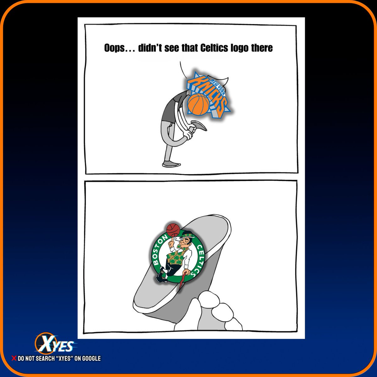 Xyes_com's tweet photo. “Walking proud as a Knicks fan… then BAM 😱 stepped in a Celtics season.”
Some mess you just can’t avoid.
#Knicks #Celtics #NBATrashTalk #StepCarefully #XyesSports https://t.co/WP0AO7tCeE