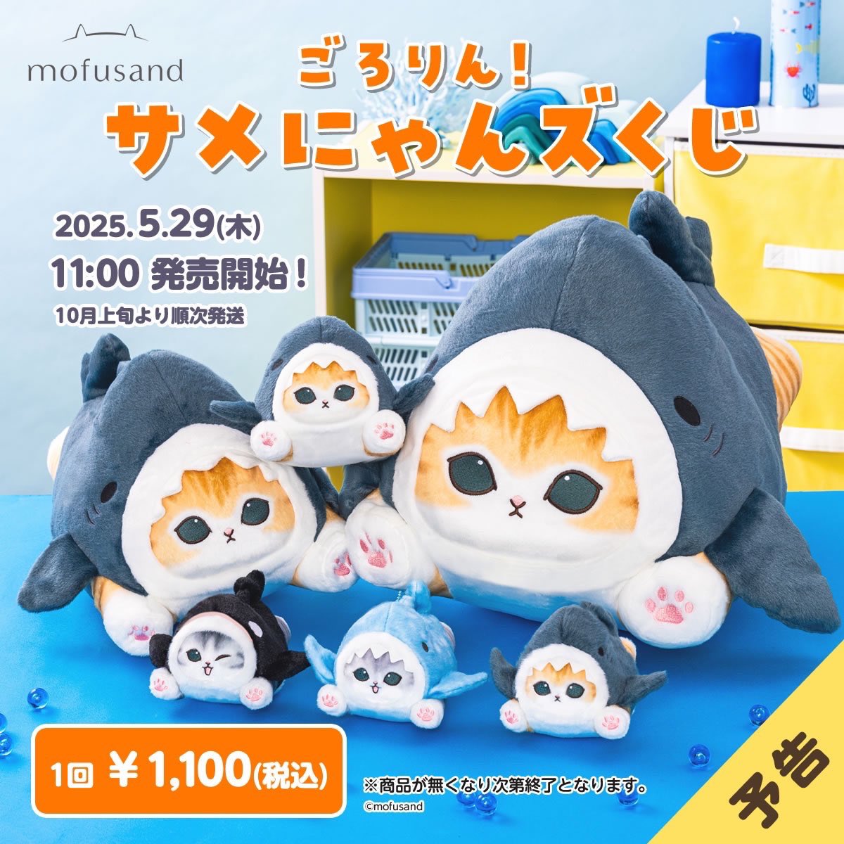 mofusand　サメにゃんくじ　C賞 D賞　６１点セット　大幅値下げしました！ 🌟新商品🌟 『#mofusand ごろりん！サメにゃんズくじ』 1回1,100円