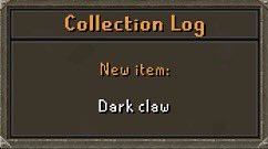 EatMalghoom's tweet image. Dark claw unlocked.

#Osrs #Runescape #CollectionLog #NewUnlock #dark #claw #darkclaw #skotizo #Boss #Bossing #BerserkerRing #blackdemontask