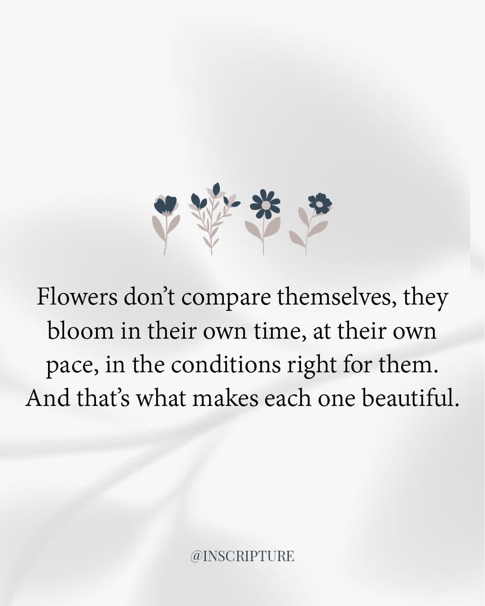 Inscripture_ltd's tweet image. 🌸 Flowers don't compare themselves to each other. 
🌱 They don't rush their blooming. 
🌷And they don't feel "less than" for growing in their own time

Every flower is unique and beautiful and so are you

inscripture.com

#affirmations #dailyaffirmation