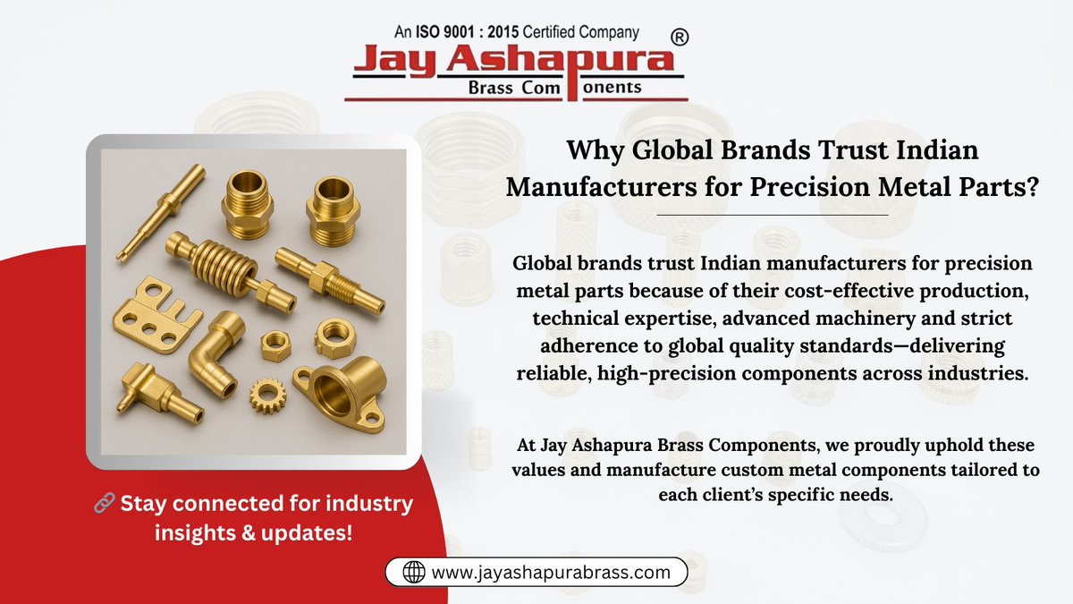 JAPMPL_Global's tweet image. Trusted globally for precision &amp;amp; quality. Custom metal parts, made in India.

#MetalManufacturing #CustomComponents #IndianExporter #PrecisionParts