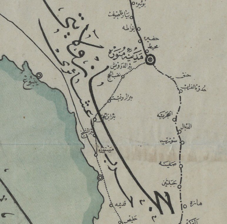 Ottoman2Archive's tweet photo. ✍️ #خريطة في الأرشيف #العثماني تظهر فيها كتابة: 
عشائر حرب
بني حويطاط - حويطات
بني عطية
✍️ وغيرها مع أسماء قرى والآبار مثل:
جبل أبو طاقة
مبرقة الناقة
مدائن صالح
العلا
بدايع
طويرة
اصطبل عنتر
بؤيرة
حفيرة
بئر الرويشت
بئر ابن الحق
قصر الأزرق
#قرية #خارطة https://t.co/gHyZbFvDec