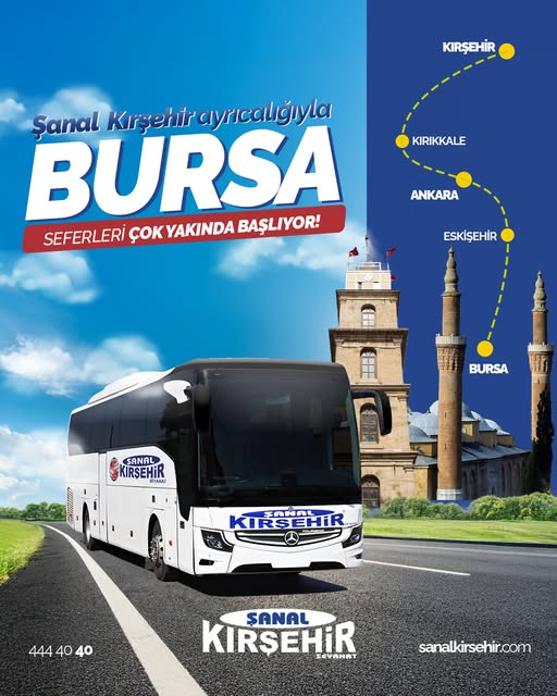 📢 BURSA seferlerimiz çok yakında başlıyor!

444 40 40
sanalkirsehir.com

#kırşehir #şanalkırşehiryollarda #şanal #otobüsyolculuğu