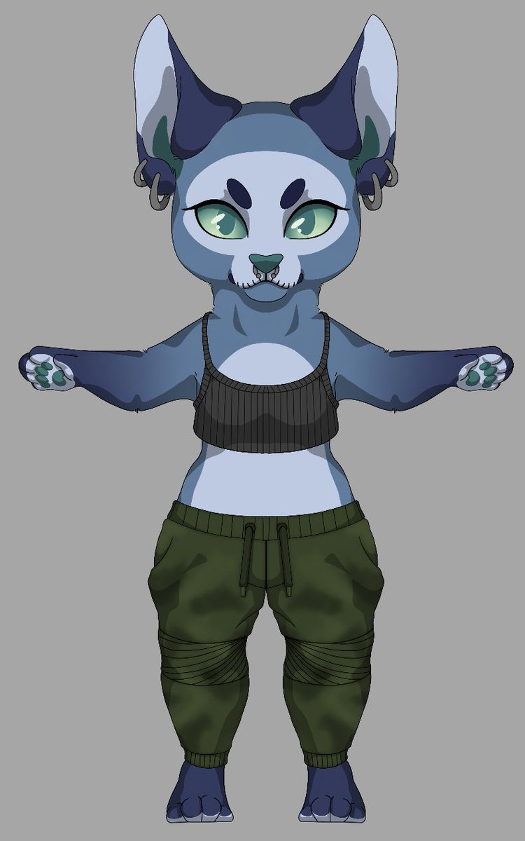 DEADCL0VER's tweet photo. @lnusama Milf her up or make her someones kid.  I don't mind.  

(I have yet to add her fem mullet hair and septum ring. To full body piece)

May your boober bestow/bullying many children to tributes chosen. https://t.co/CvsEE4S8Dx