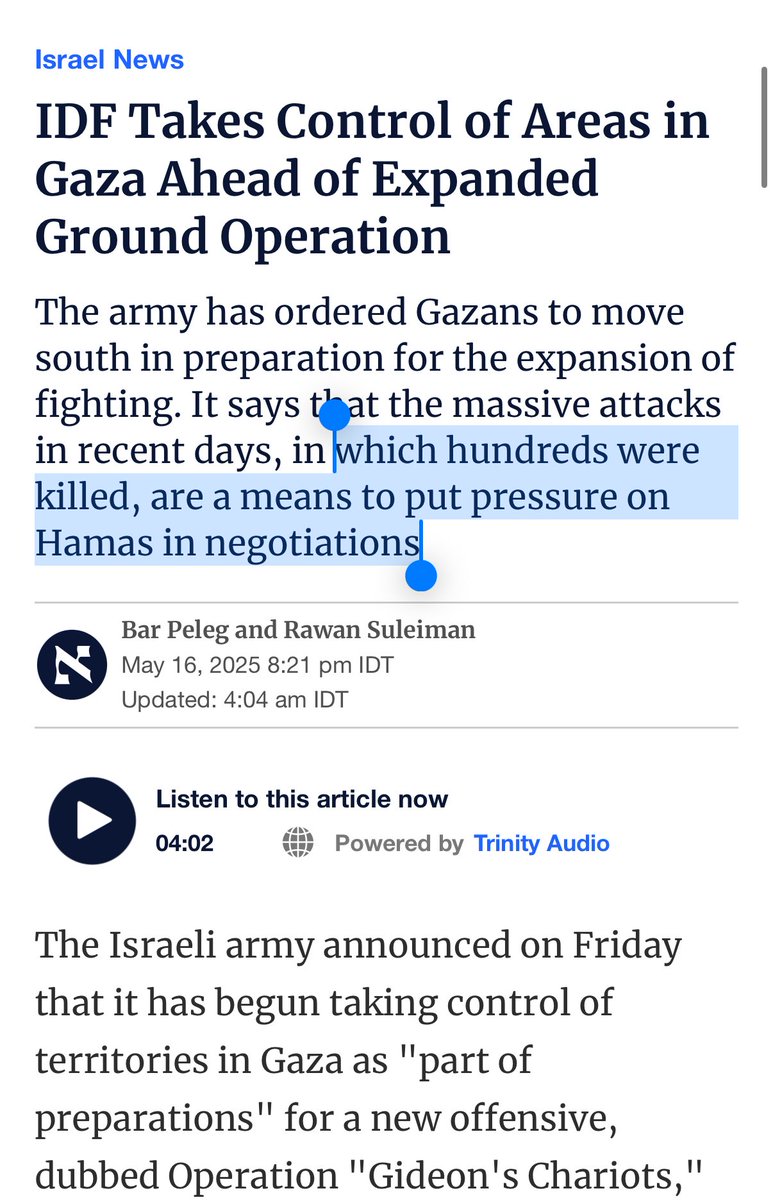 Purely evil. The West’s barbaric Zionist genocide colony in Palestine admits openly that it is massacring people as a negotiating tactic. Dismembering babies and elderly is the actual goal of this murderous Nazi gang.