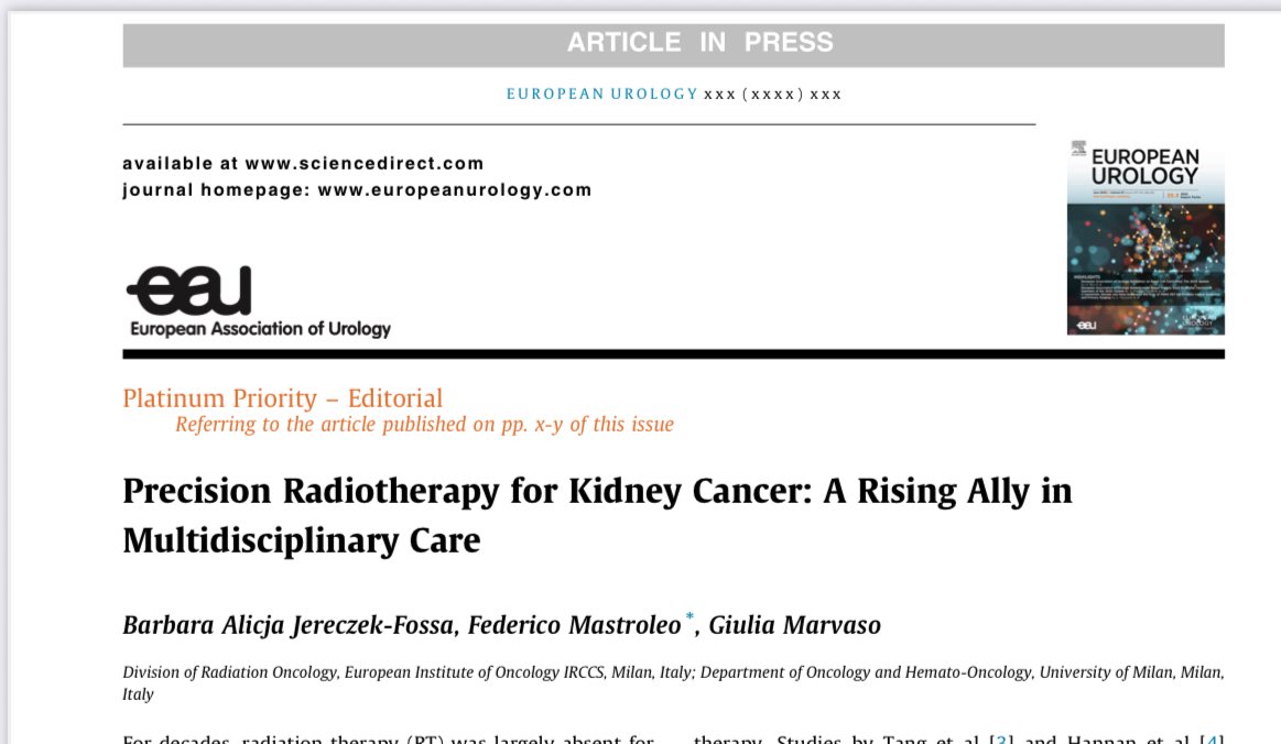 Giulia Marvaso (@giuliamarvaso84) on Twitter photo 💥📣Read our Editorial! SBRT a rising ally in RCC care! Following the systematic review by <a href="/NoraSundahl/">Nora Sundahl</a> <a href="/_ShankarSiva/">Shankar Siva</a> <a href="/ChadTangMD/">Chad Tang, MD</a> sciencedirect.com/science/articl… 💥📣Read our Editorial! SBRT a rising ally in RCC care! Following the systematic review by <a href="/NoraSundahl/">Nora Sundahl</a> <a href="/_ShankarSiva/">Shankar Siva</a> <a href="/ChadTangMD/">Chad Tang, MD</a> sciencedirect.com/science/articl…