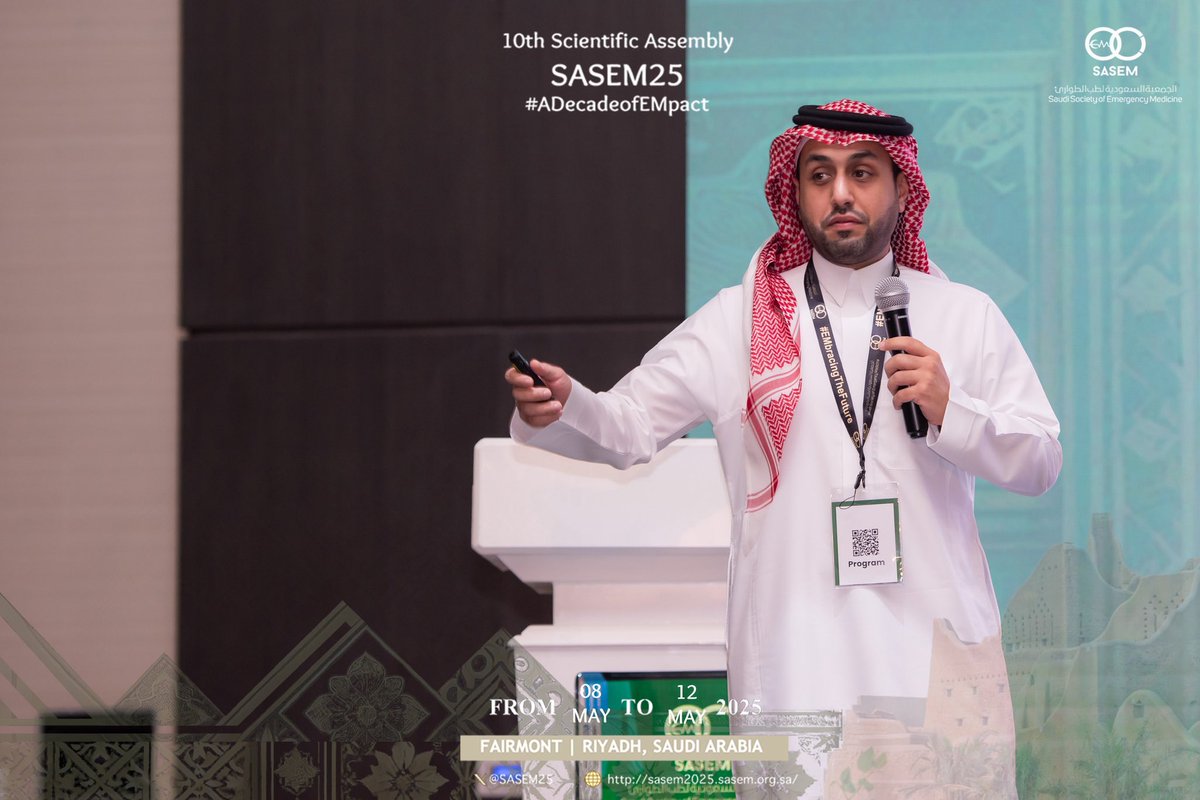 From Data to Decisions at #SASEM25!💡

Enhancing performance through data—this session explored how analytics can drive clinical improvements and system efficiency.

Dr. Mohammad Alghamdi 

<a href="/SaudiEmergency/">SASEM</a>
#ADecadeOfEMpact 
#EMbracingTheFuture