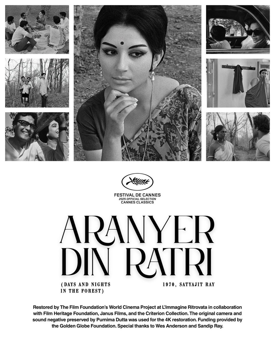Amazing to be in Cannes 4th year in a row and this time with two films “Gehenu Lamai” by Sumitra Peries gets screened today and Satyajit Ray’s “Aranyer Din Ratri”on the 19th with Wes Anderson,Sharmila Tagore and Simi Garewal presenting the film…