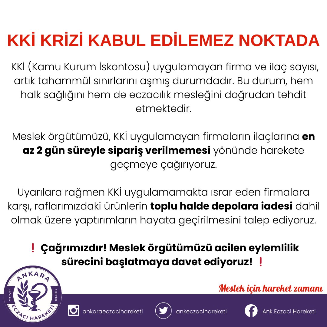 KKİ Krizi Büyüyor !

#eczacı #ankaraeczaci