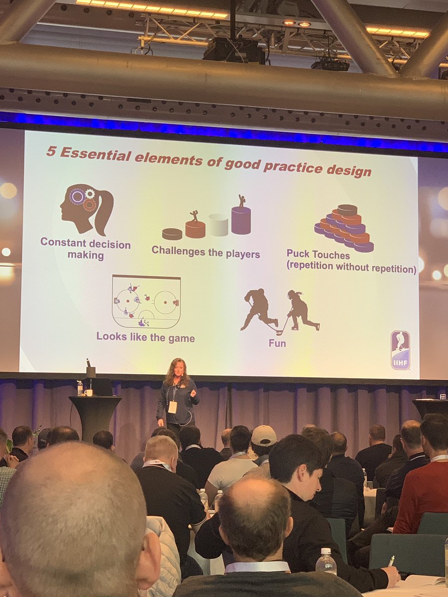 Brian Gillam (@briangillam66) on Twitter photo Heather Mannix from <a href="/usahockey/">USA Hockey</a> presenting on practice design.
What should a practice contain to develop skilled players. No mention of flow drills, isolated or unopposed drilling.
Make use of the CLA and non-linear methods. Heather Mannix from <a href="/usahockey/">USA Hockey</a> presenting on practice design.
What should a practice contain to develop skilled players. No mention of flow drills, isolated or unopposed drilling.
Make use of the CLA and non-linear methods.