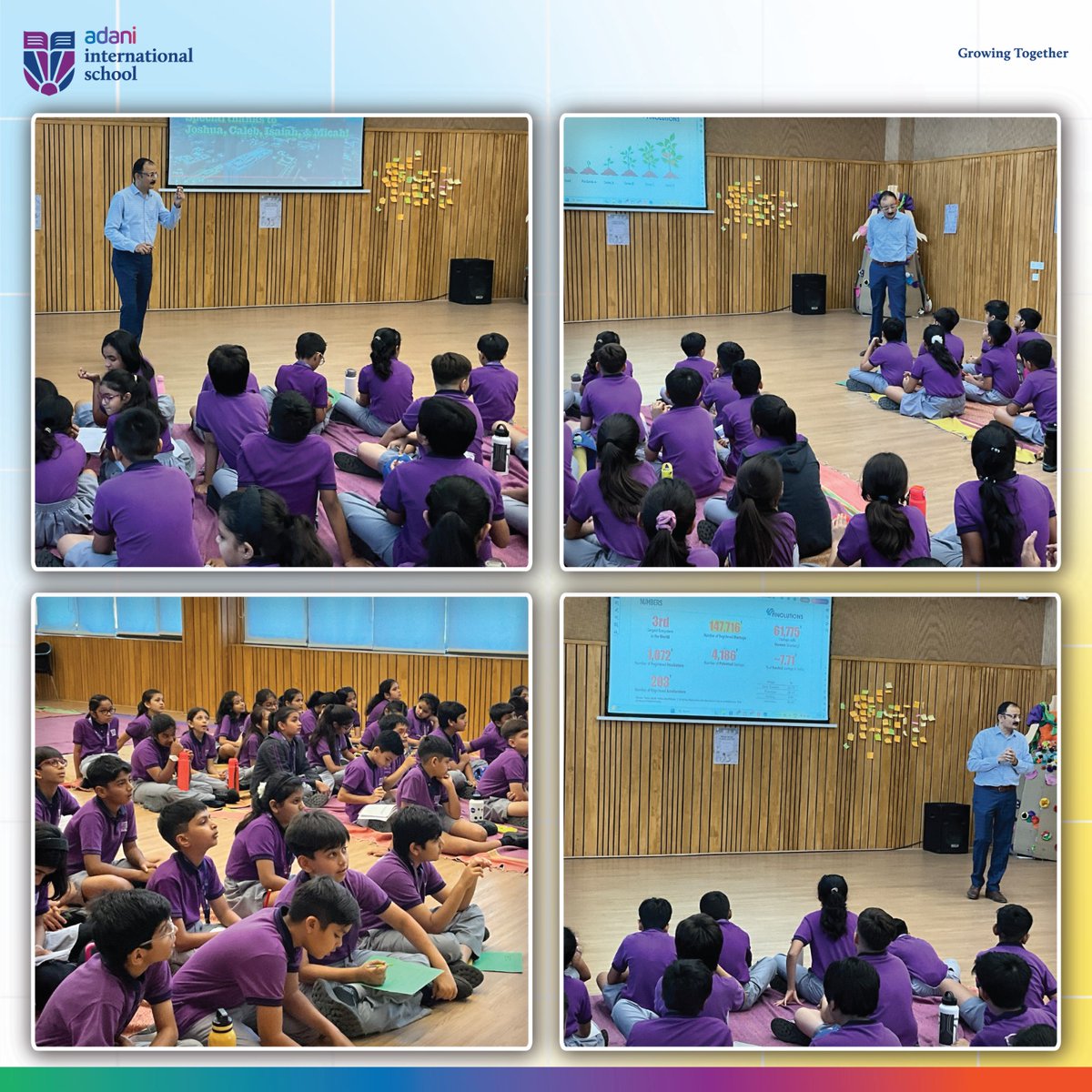 AdaniIntSchool's tweet image. Grade 4 learners had an insightful and inspiring session with Mr. Hardik Acharya a proud member of our rich parent community.
#AdaniInternationalSchool #StartUpEducation #YoungEntrepreneurs #GuestSpeaker #DigitalEconomy #ParentCommunity #InspiringFutures #IBPYP #Grade4