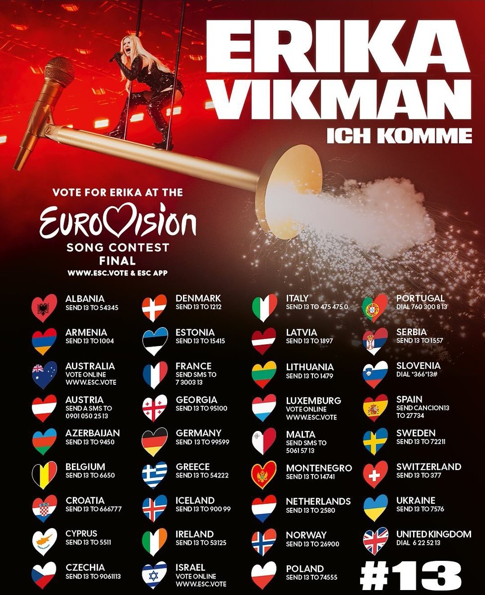 MY ERIKA PROPAGANDA STARTS NOW!
VOTE #13 
FINLAND FOR THE WIN