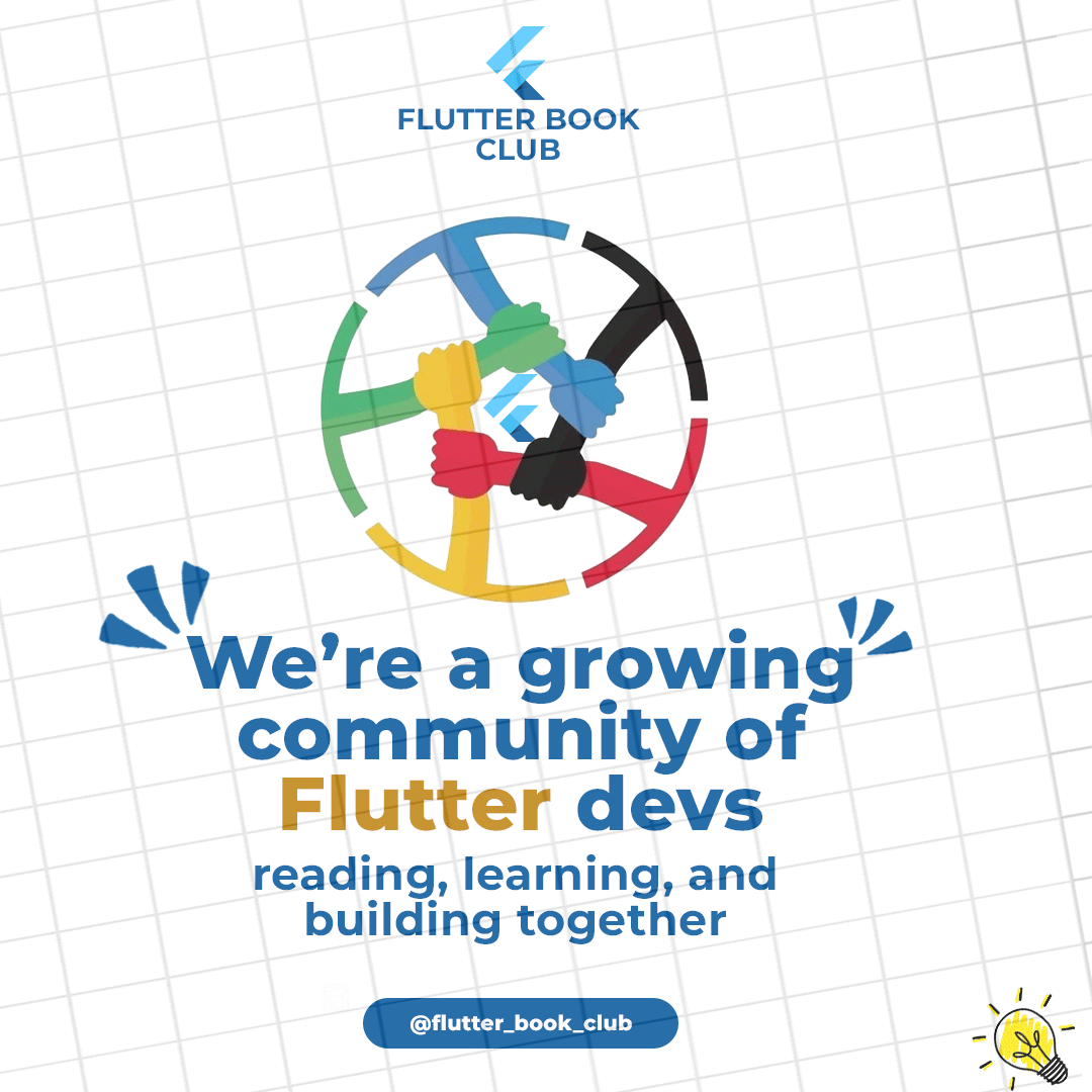 Theflutterbookc's tweet image. Hey X folks 👋

We’re a group of mobile developers who started a Flutter book club📚about six months ago, what began as a simple way to stay consistent with learning has turned into one of the best parts of our month✨

We’re currently reading Flutter Engineering by Majid Hajian.