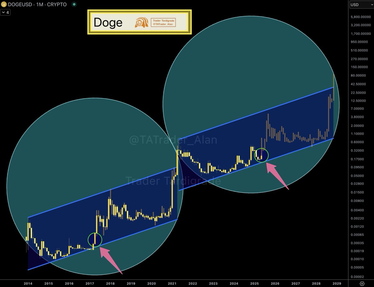 TATrader_Alan's tweet photo. #Dogecoin is perfectly running in the circle and channel 🔥
$Doge https://t.co/gK7bt1fKKt