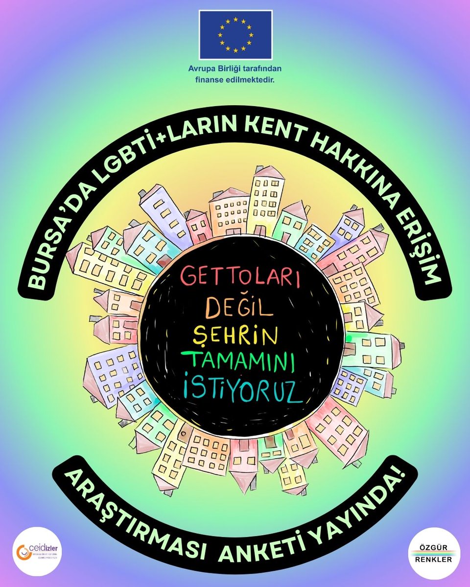 ozgurrenkler's tweet image. Bursa’da LGBTİ+ların Kent Hakkına Erişim Araştırması Anketi Yayında!

Bursa’daki LGBTİ+ların Kent Deneyimlerini Görünür Kılmak İçin Siz De Anketimize Katılın!

Ankete katılmak için: forms.gle/GsggWssYNQfuJ3…