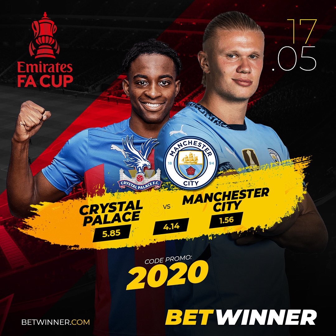 1BettingHouse's tweet photo. Crystal palace vs. Manchester City

Paris, sur la finale de la FaCup et gagner avec #Batwinner

Suivez le lien 🔗 https://t.co/6fvAT3hqK3

Inscrivez-vous avec notre 
code promo 👉🏽2020

Bonus de 300$ offerts à tous les nouveaux inscrits

#CRYMCI #facupfinaltickets #MatchDay bitcon https://t.co/d1R6dlfmm7