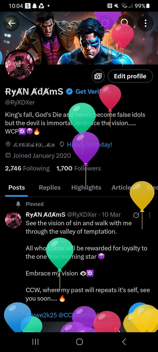 ɌɏȺN ȺđȺmS (@ryxdxer) on Twitter photo I woke up to these balloons and a birthday cameo from <a href="/AustinAries/">Daniel Healy</a> today's pretty fucking cool. I woke up to these balloons and a birthday cameo from <a href="/AustinAries/">Daniel Healy</a> today's pretty fucking cool.