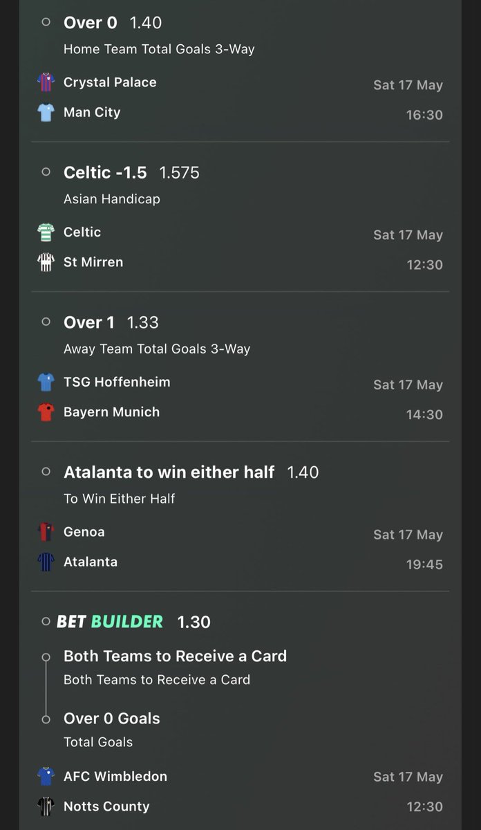 AystarTip's tweet image. Saturday Football Fold⚽️

5.33 odds✅

If this wins we’ll be giving £125.00 to 2 lucky people who simply:

❤️ this post
♻️ this post
👇 make sure you’re in our telegram (link in comments)

Best of luck everyone!🏆