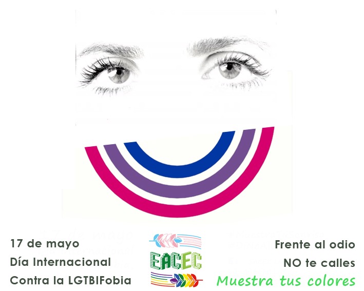 EACEC's tweet image. 📅 El 17 de mayo se celebra el Día Internacional contra la #LGBTIfobia. Para conmemorarlo y seguir reivindicando la dignidad que merecen nuestras vidas, contra su odio, más derechos para todes.
Muestra tus colores, todas las letras todos los días L G T B I Q A +
#stoplgtbifobia