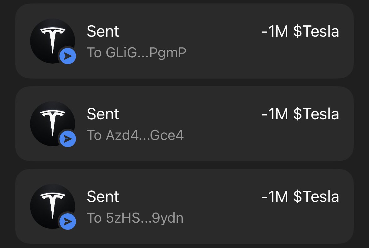 Raychainblock's tweet image. How to obtain $Tesla Airdrop

1️⃣ Follow, Like &amp;amp; RT ♻️

2️⃣ Drop $SOL address

3️⃣ Finished!

First 1,000 Will receive up to 1M $Tesla
#SolanaAirdrop
