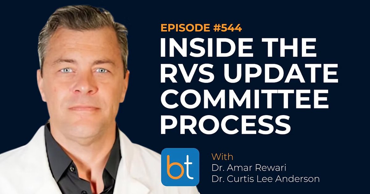 BackTable Vascular and Interventional (@_backtable) on Twitter photo How are physician services valued? Hear from <a href="/Flendovasc/">Curtis Anderson, MD, PhD, FSIR</a> and Dr. Amar Rewari, two of the RVS Update Committee (RUC) members, as they break down how a CPT code is assessed and valued to determine Medicare reimbursement.
#VI544: youtube.com/watch?v=S27lvn…
<a href="/ValHealthVoices/">Value Health Voices</a>: How are physician services valued? Hear from <a href="/Flendovasc/">Curtis Anderson, MD, PhD, FSIR</a> and Dr. Amar Rewari, two of the RVS Update Committee (RUC) members, as they break down how a CPT code is assessed and valued to determine Medicare reimbursement.
#VI544: youtube.com/watch?v=S27lvn…
<a href="/ValHealthVoices/">Value Health Voices</a>: