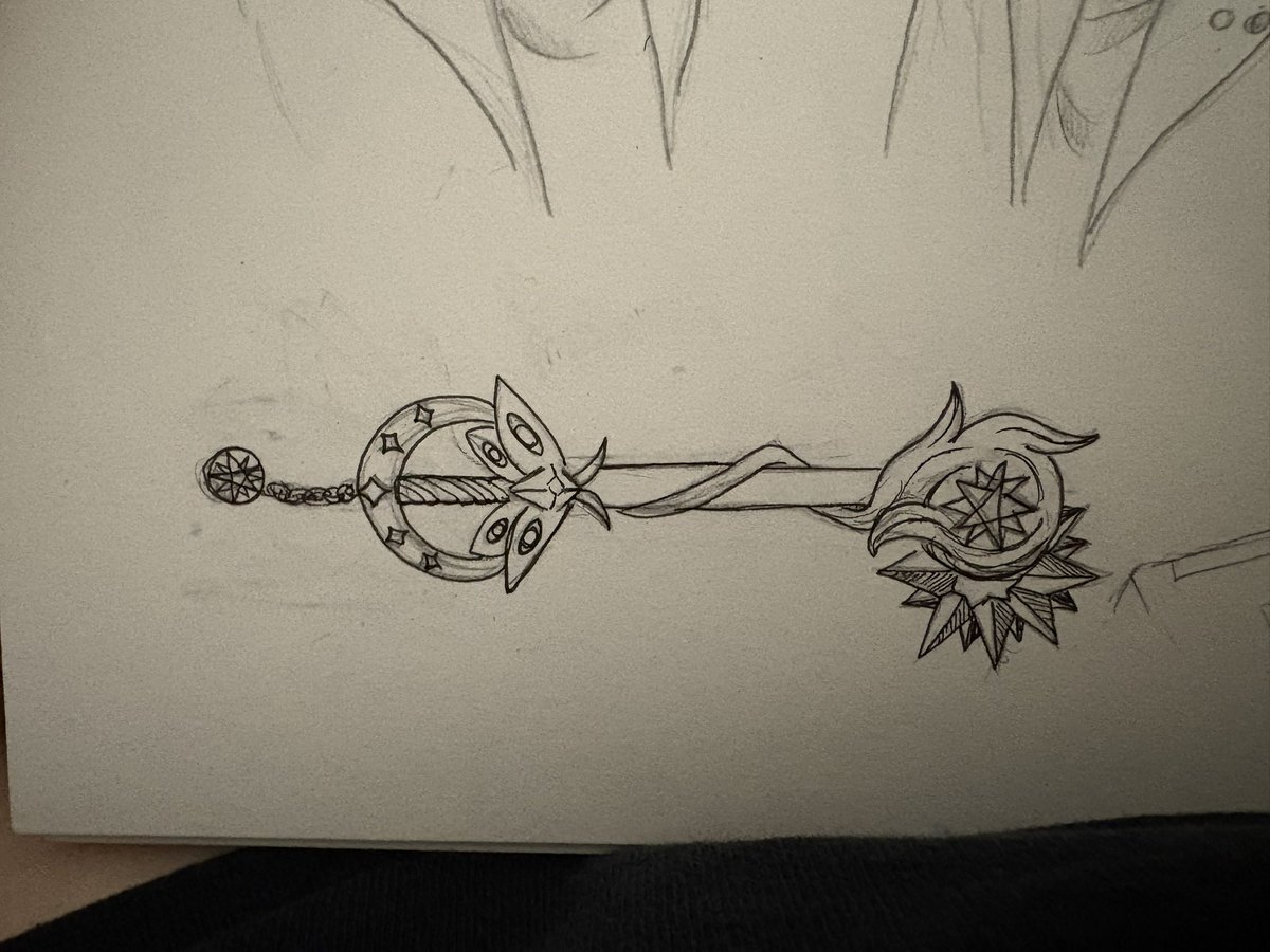 ZayneMesony's tweet photo. Me being Delulu and manifesting my Kuroshitsuji x Kingdom Hearts AU! 

Ciel’s home world was destroyed by the ‘Darkness’ and his brother taken. Stranded in a different world with a mysterious weapon he tries to find his brother and a way home.

I need a name for his Keyblade. https://t.co/QNrzKNB0mv