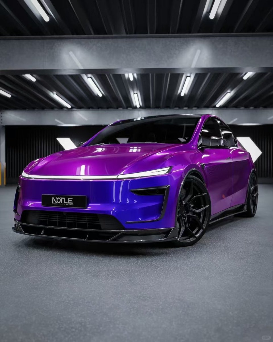 DriveGreen80167's tweet photo. Tesla Model Y
NOTLE X Model Y with a full exterior kit – front lip, fog light frames, side skirts, rear diffuser, and rear wing.
A head-turner from every angle.
#TeslaModelY #CarModding #EVMods #CustomTesla #ExteriorUpgrade $tsla #StandoutRide #ElectricCars @Teslarati #CarEnthusiast #AutoStyling #ModifiedEV