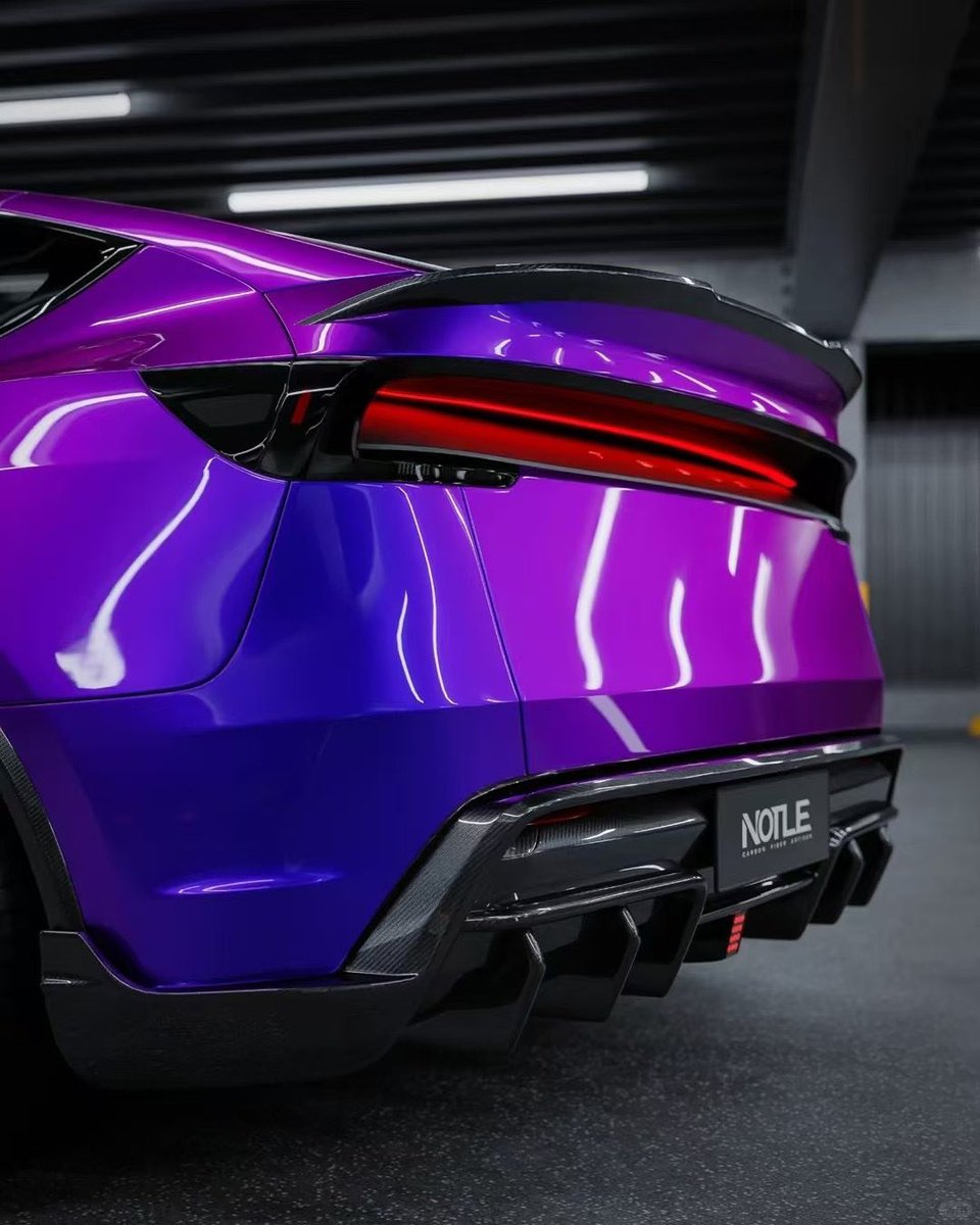DriveGreen80167's tweet photo. Tesla Model Y
NOTLE X Model Y with a full exterior kit – front lip, fog light frames, side skirts, rear diffuser, and rear wing.
A head-turner from every angle.
#TeslaModelY #CarModding #EVMods #CustomTesla #ExteriorUpgrade $tsla #StandoutRide #ElectricCars @Teslarati #CarEnthusiast #AutoStyling #ModifiedEV
