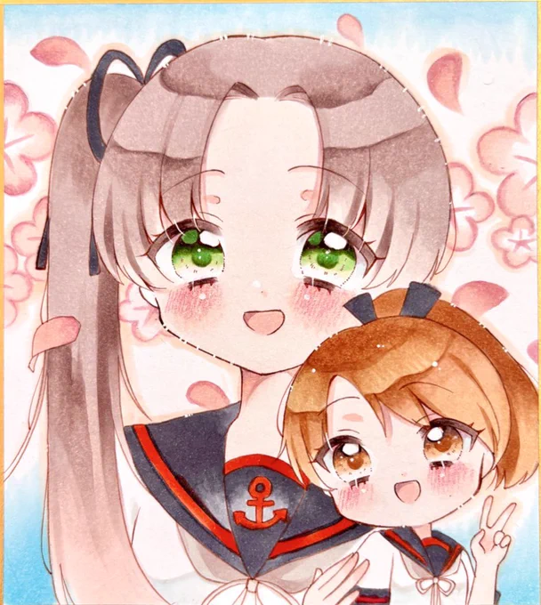フリートドッグ神戸にて色紙販売します。リクエストありましたらお気軽にどうぞ#フリートドッグ神戸 #アナログ #コピック 