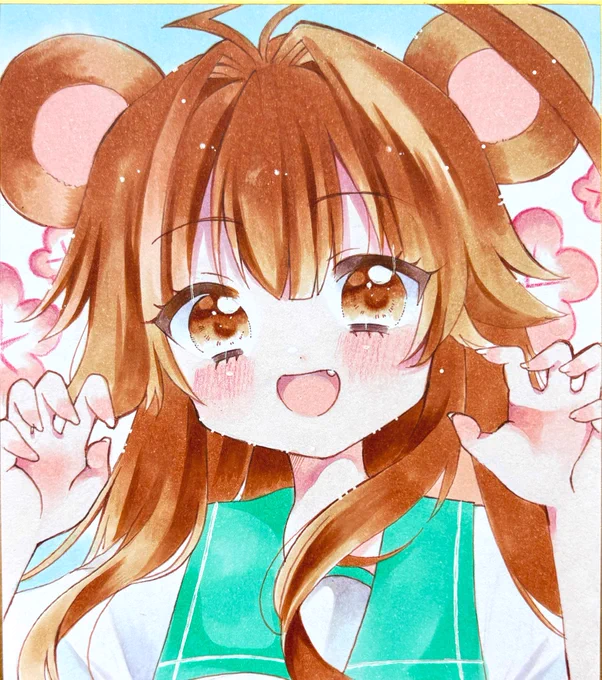 フリートドッグ神戸にて色紙販売します。リクエストありましたらお気軽にどうぞ#フリートドッグ神戸 #アナログ #コピック 