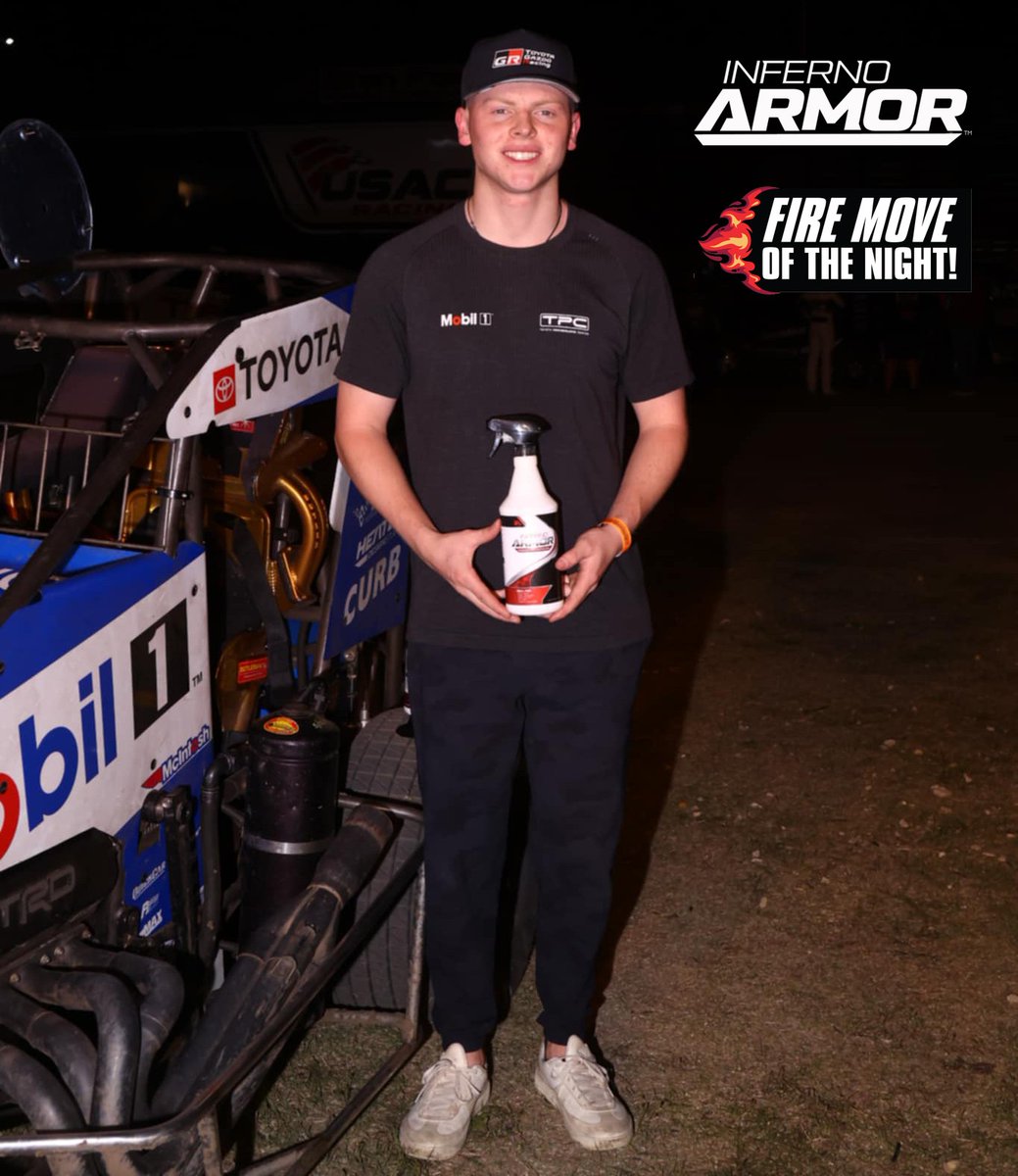 USAC Racing (@usacnation) on Twitter photo What a recovery for Cannon! 👏
A lap 7 incident put <a href="/Cannon_mac08/">Cannon McIntosh</a> to the tail in tonight's feature at <a href="/BellevilleHB/">Belleville High Banks</a> Short Track.
For the final 24 laps, he picked his way from 22nd place to finish 5th.
That earned him tonight's <a href="/InfernoArmorUSA/">Inferno Armor</a> Fire Move of the Night. 🔥 What a recovery for Cannon! 👏
A lap 7 incident put <a href="/Cannon_mac08/">Cannon McIntosh</a> to the tail in tonight's feature at <a href="/BellevilleHB/">Belleville High Banks</a> Short Track.
For the final 24 laps, he picked his way from 22nd place to finish 5th.
That earned him tonight's <a href="/InfernoArmorUSA/">Inferno Armor</a> Fire Move of the Night. 🔥