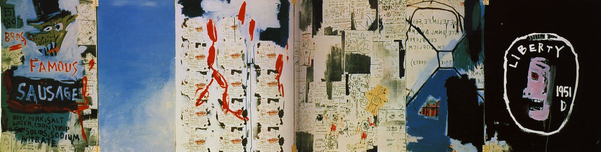 artistbasquiat's tweet photo. Brother's Sausage, 1983 #artbots #basquiat https://t.co/RD5rRxfG0F