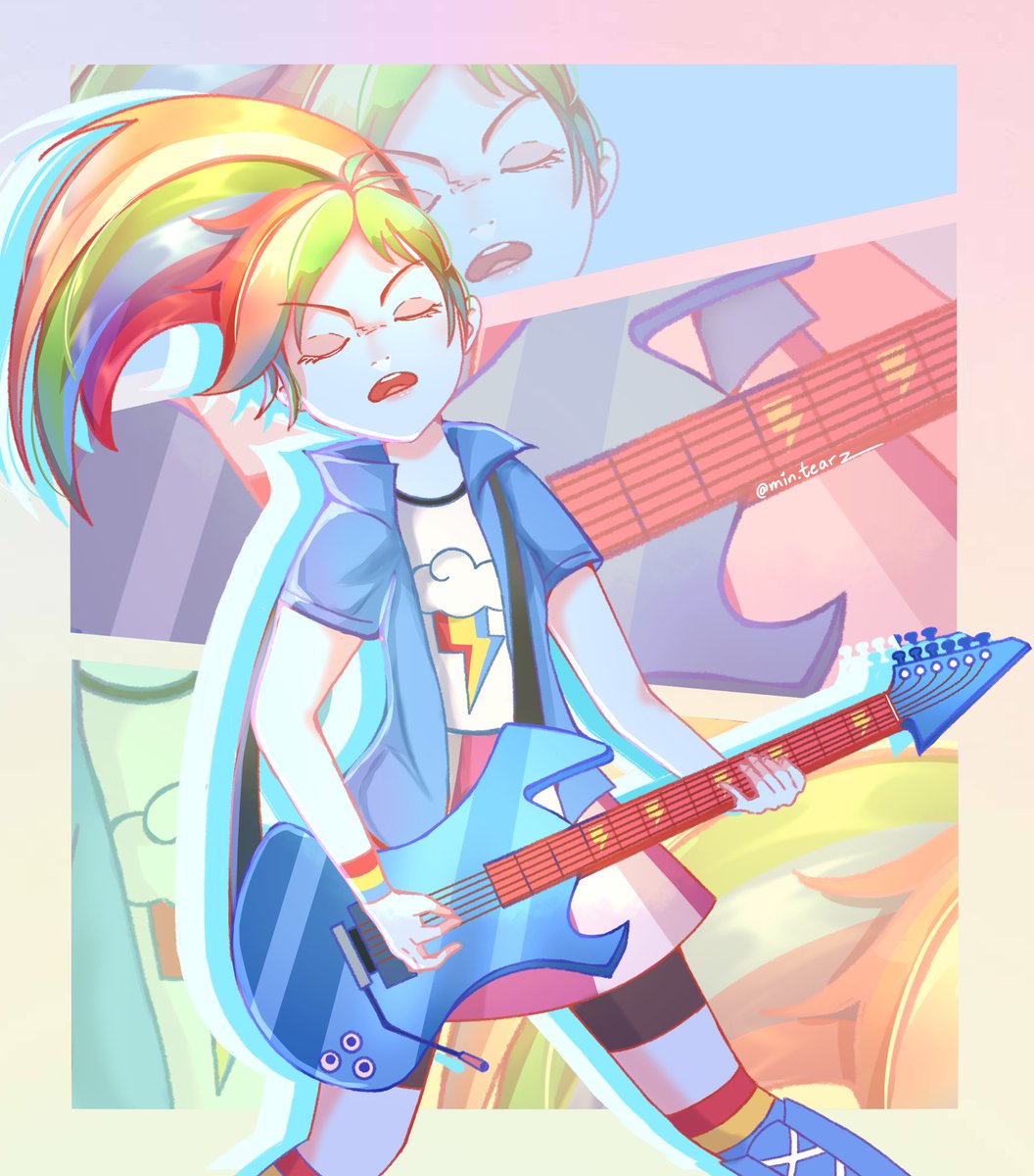 AWESOME AS I WANNA BE🔥🎸🌈
#mylittlepony #rainbowdash #mlpfanart