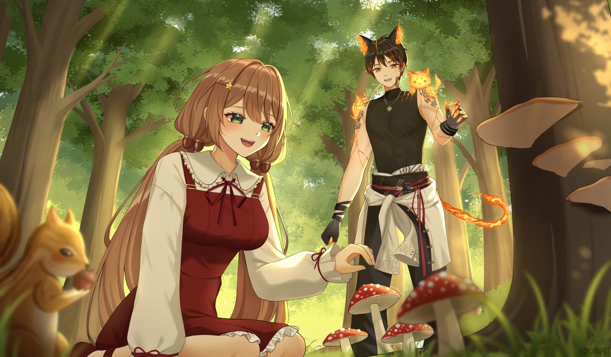 Don't eat that mushroom Dotol Kim! Have an amazing birthday and instead please eat some lovely mushroom free cake!

#MathrimArt | #DotolKimArt | 🎨<a href="/konyanart/">koronyan</a>