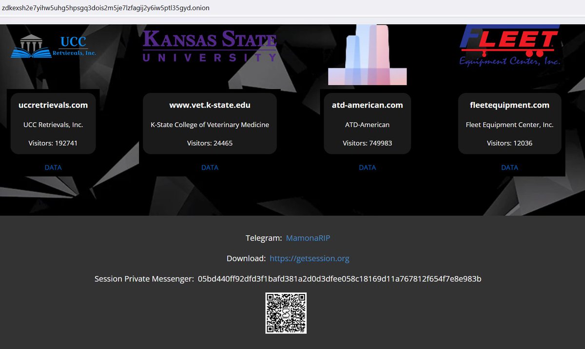 RakeshKrish12's tweet image. 🚨Found new infra of #Mamona #Ransomware, switched from 🇷🇺!
New IP: 193.239.86.204
Server: nginx/1.24.0 (Ubuntu)
Old: 185.158.113.114
💡#BlackLock advertised "MamonaRIP" on their DLS!
More: github.com/TheRavenFile/I…
@ValidinLLC #malware #security #infosec #OSINT #darkweb #TOR