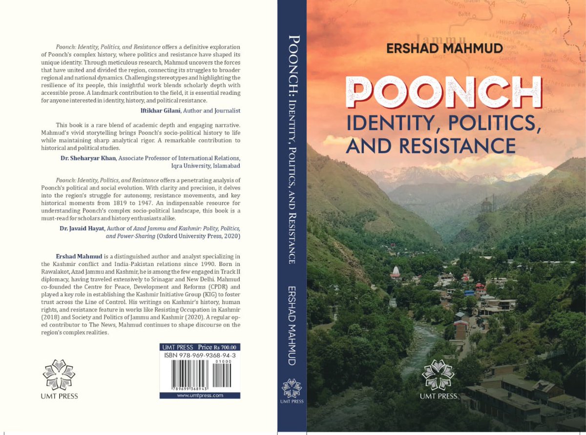 Ershad Mahmud (Irshad Mahmood) (@ershadmahmud) on Twitter photo Just Released!
📷 Poonch: Identity, Politics, and Resistance by Ershad Mahmud
I’m glad to share the release of my latest book, which uncovers a forgotten yet pivotal chapter in Kashmir's history—the Poonch uprising of 1946–47. This uprising, born from a peaceful demand for Just Released!
📷 Poonch: Identity, Politics, and Resistance by Ershad Mahmud
I’m glad to share the release of my latest book, which uncovers a forgotten yet pivotal chapter in Kashmir's history—the Poonch uprising of 1946–47. This uprising, born from a peaceful demand for