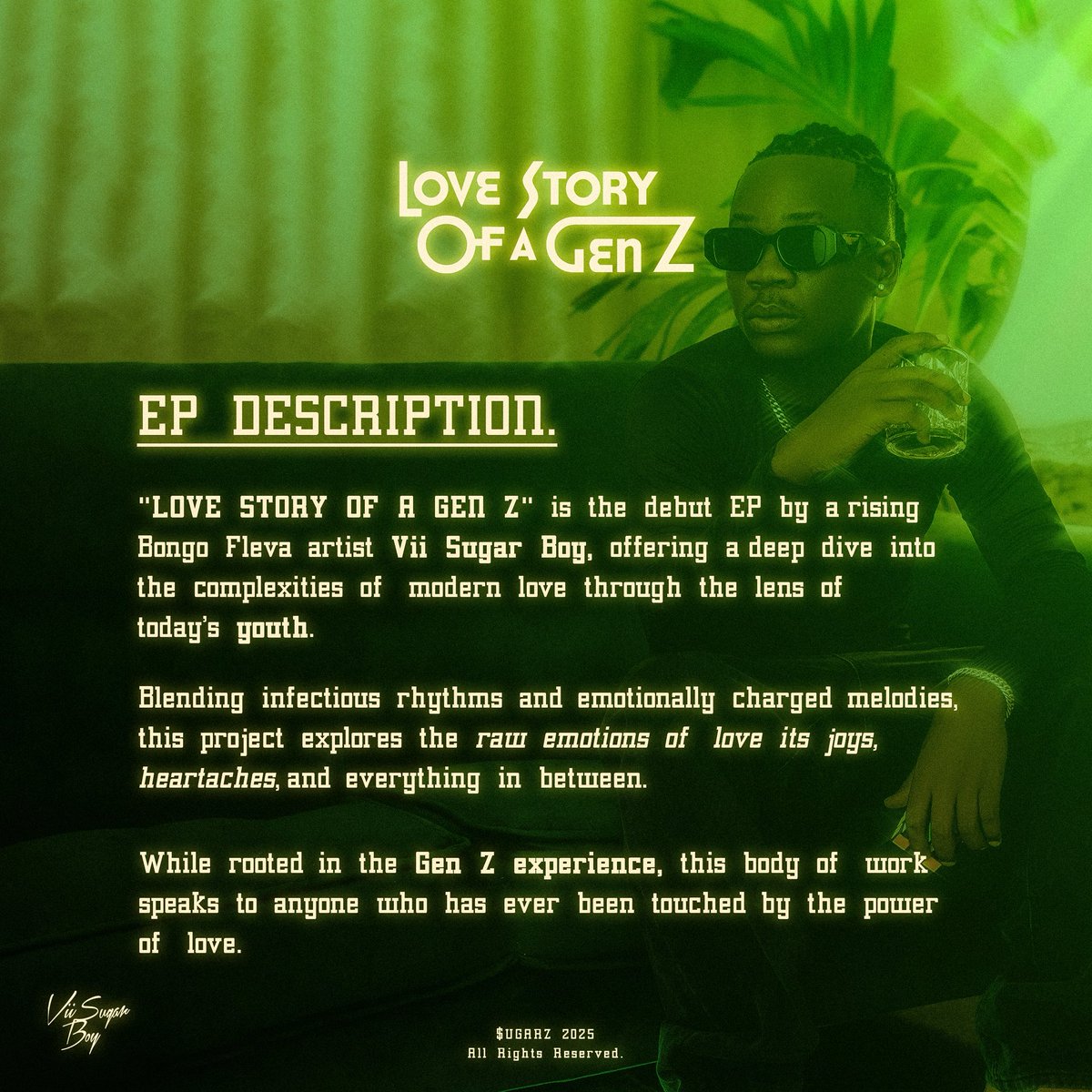 EP yetu ya kwanza “Love Story Of A Gen Z” ipo hewani sasa kwenye Digital Platforms zote!!… 💿🎵💚

#viisugarboy #bongofleva #afrobeats #afrobongo #lovestoryofagenz
